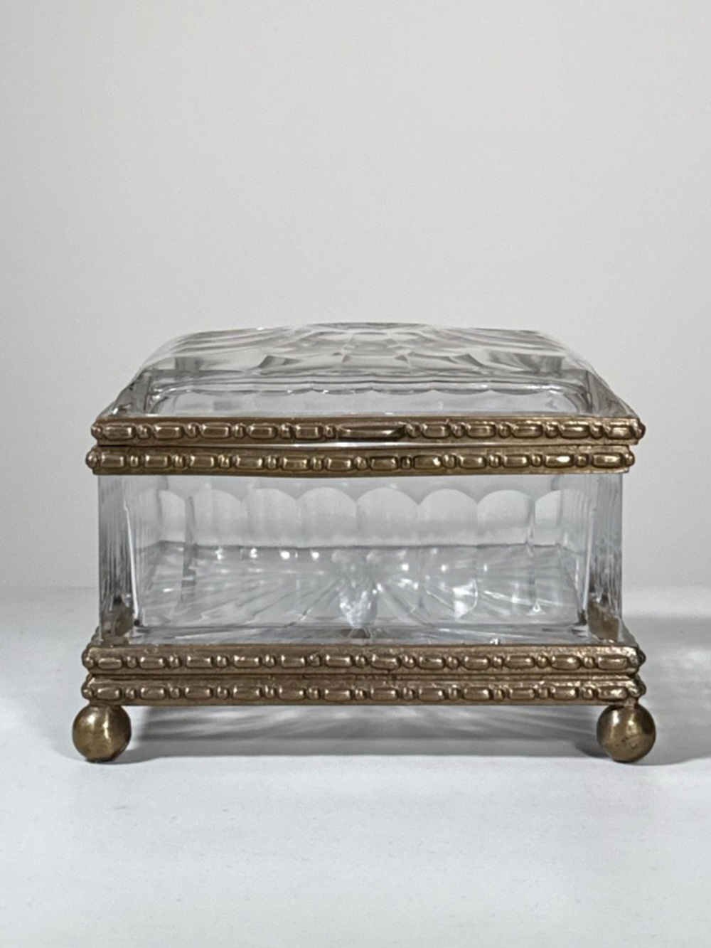 Antique Crystal Jewelry Box
